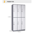 Factory direct supply employee locker worker locker 6 door metal locker